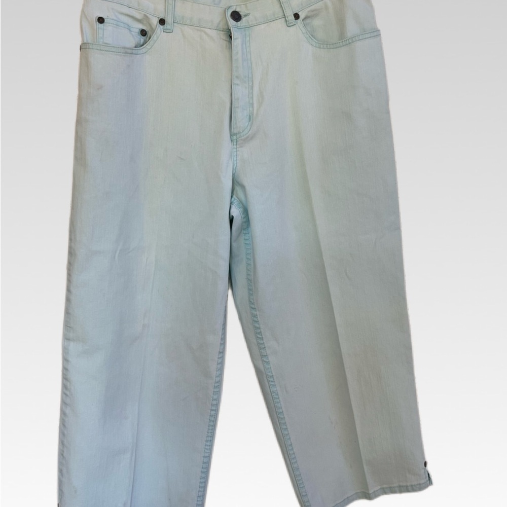 Chico's Soft Blue Denim Pants size 2